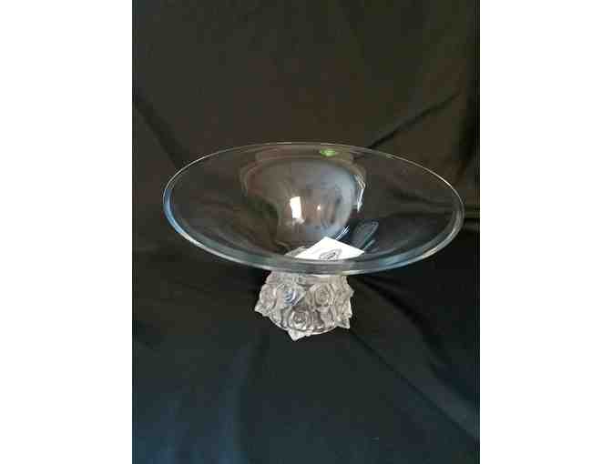 14" Godinger Crystal Rose Bouquet Centerpiece Bowl - Photo 1