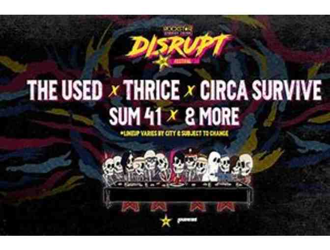 (2) VIP Disrupt Tour - The Used Thrice many more Concert Tickets 7/26/19 - Photo 1
