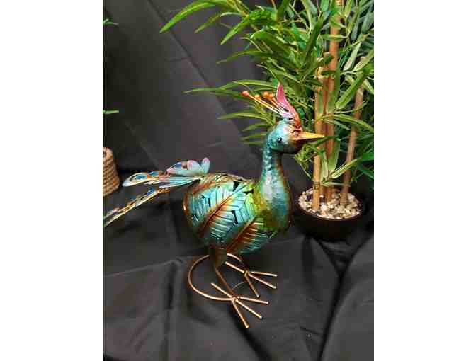 (2) Outdoor Metal Peacocks - Photo 2