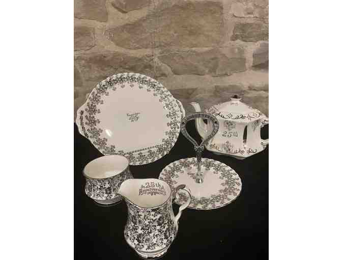 25th Wedding Anniversary Tea Pot and Serving Platter - Photo 1