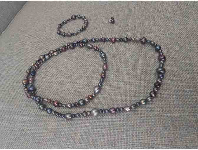 Black Freshwater Pearl Jewelry Set