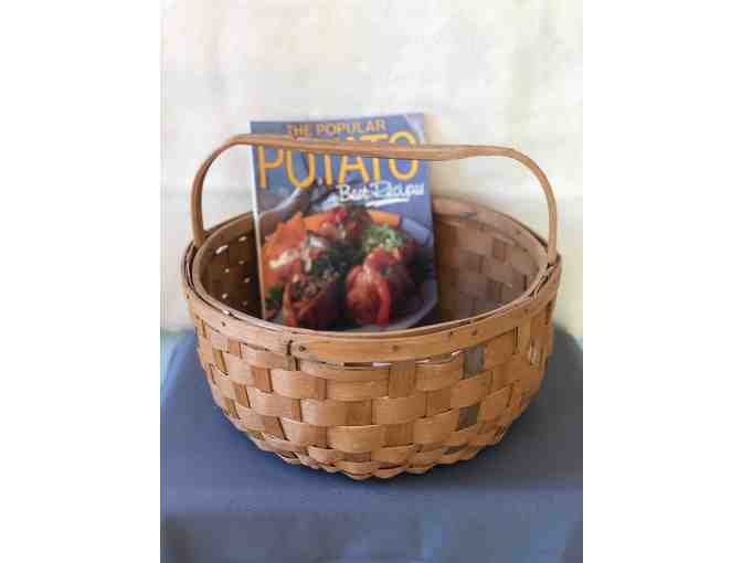 Potato Basket with 50 lbs Potatoes and Recipe Book