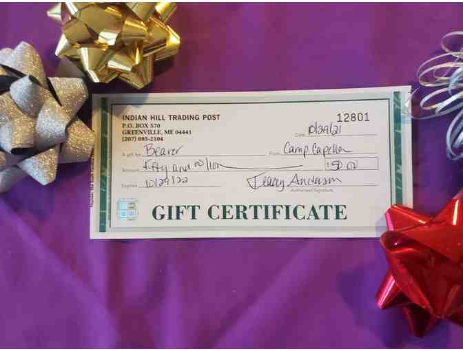 Indian Hill Trading Post $50 Gift Certificate #2