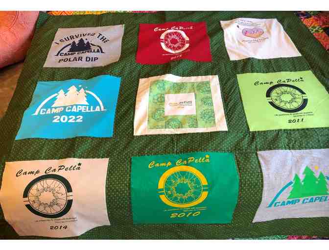 Camp Quilt and Pillow made from CaPella Tshirts!