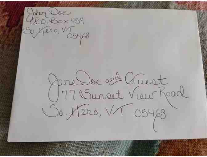Custom Hand Addressed Envelopes/Invitations with Dina's Beautiful Handwriting