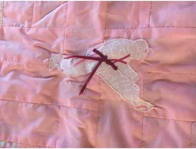 Pink 'B Brave' Quilt and Scarf