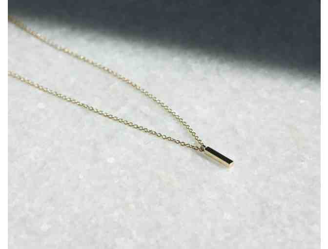 14k Yellow Gold Bar Necklace