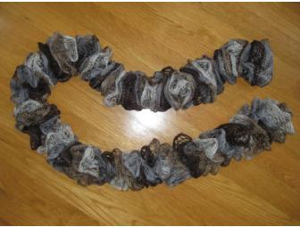 Hand Knitted Scarf - Brown & Gray
