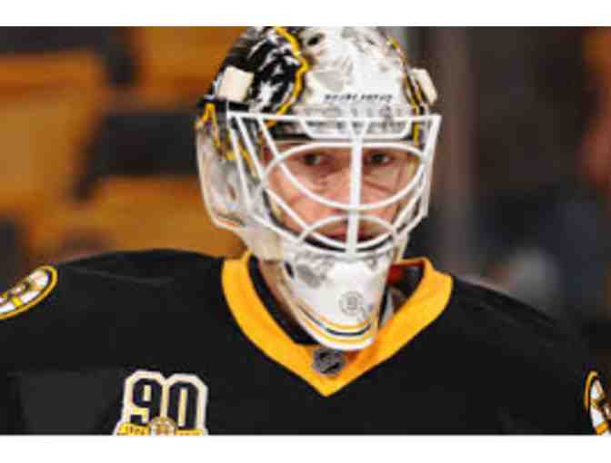 Chad Johnson Autographed Bruins Hockey Puck