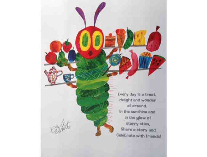 Very Hungry Caterpillar poster signed by Eric Carle