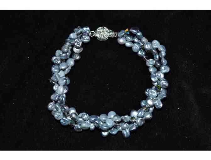 Keishi Pearl & Swarovski Crystal Bracelet