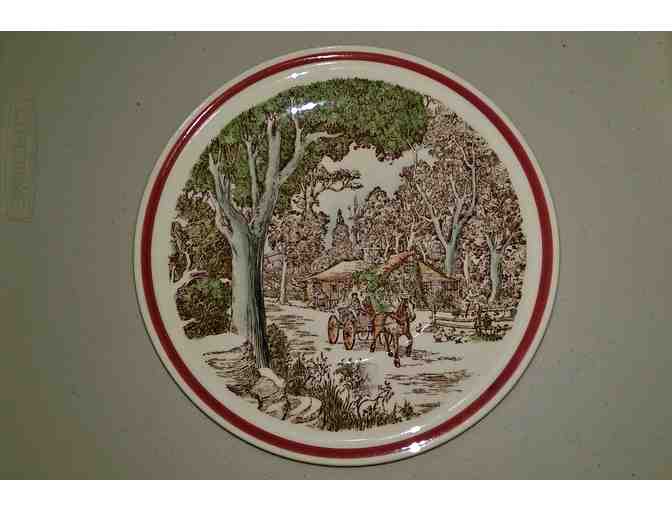 Antiques on the Farmington - Vernon Kilns Plate Bits of Old New England Plate