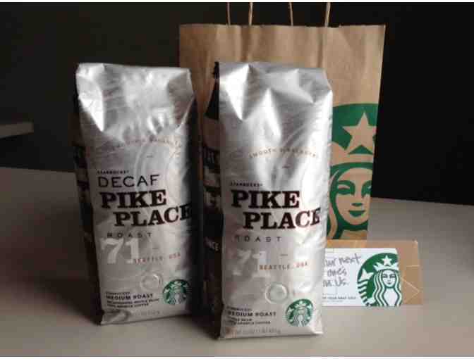 Starbucks Coffee - 2 1lb. Bags, & 4 Complimentary Beverages
