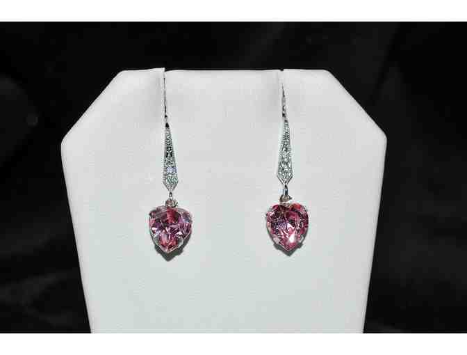 Heart Shaped Swarovski Crystal Earrings