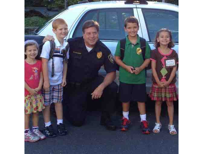 Ride to school in a Police Cruiser - 1st Day of School - Photo 1