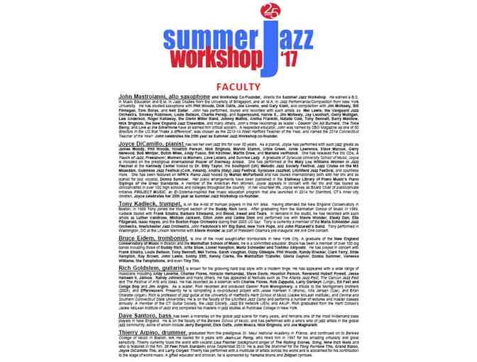 Summer Jazz Workshop '17