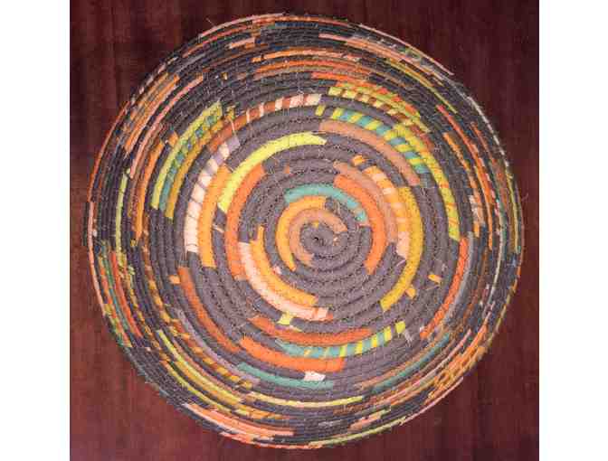 Hand Made Coiled Fabric Basket
