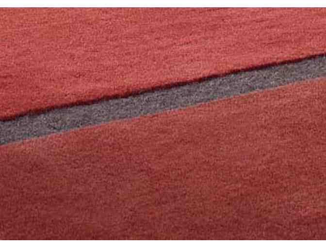 Handtufted Wool Area Rug in Reds