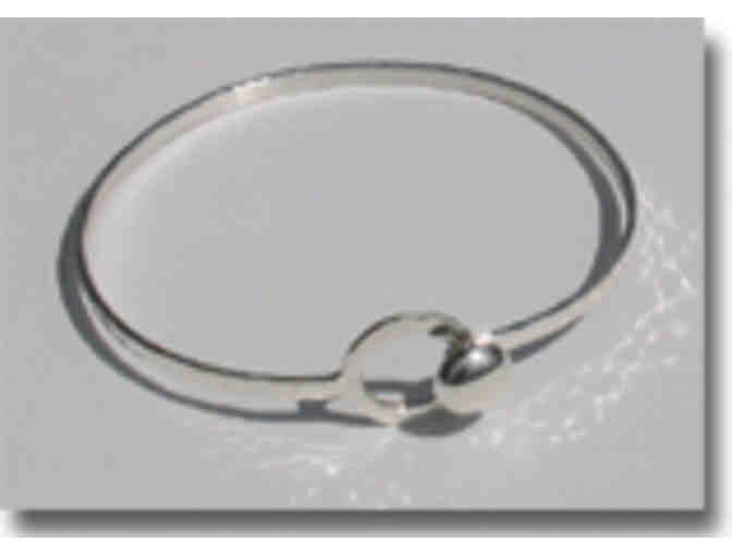 Silver Button Bracelet