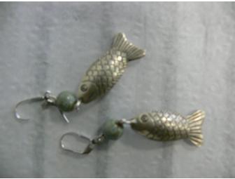 Sterling silver necklace & earrings created by Heather Outlaw Designs