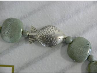 Sterling silver necklace & earrings created by Heather Outlaw Designs