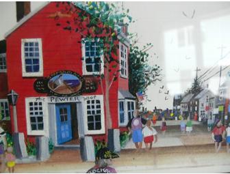 'The Pewter Shop on Bearskin Neck' framed print