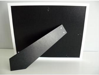 Framed line drawing of a blueberry basket, with note cards