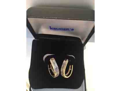14K Gold Diamond Earrings from Kruger's Diamond Jewelers