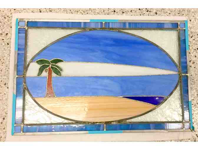 Beach Scene Stained Glass by Artist Boyd Chaney