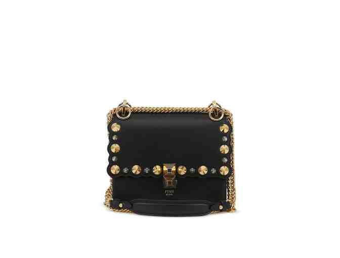 Fendi Kan I Black Leather Studded Small Shoulder Bag - Donated By Mitchells - Photo 1