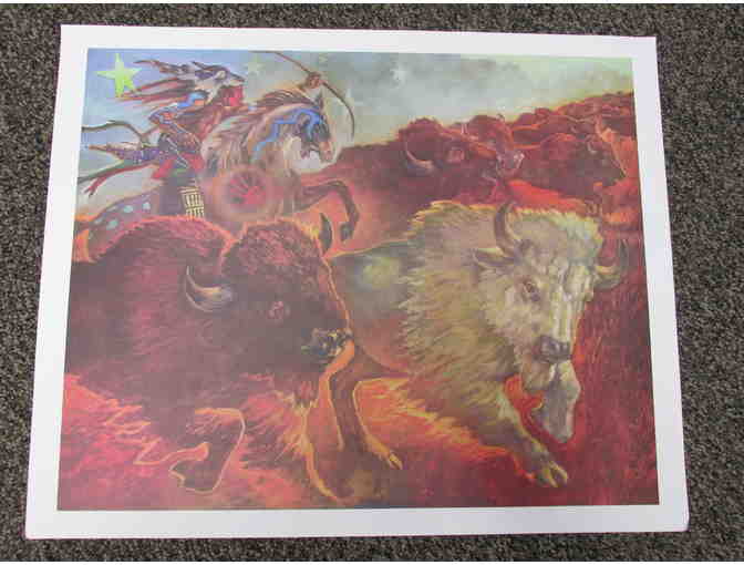 Signed Print of 'White Buffalo' by Daniel Horsechief - Master Artist