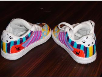 Custom one of a kind shoes designed by CCA Kiddo Ashley!