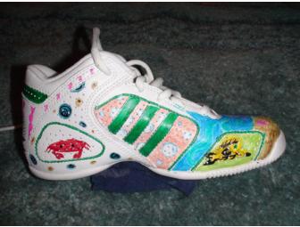 Custom one of a kind shoes designed by CCA Kiddo Ashley!