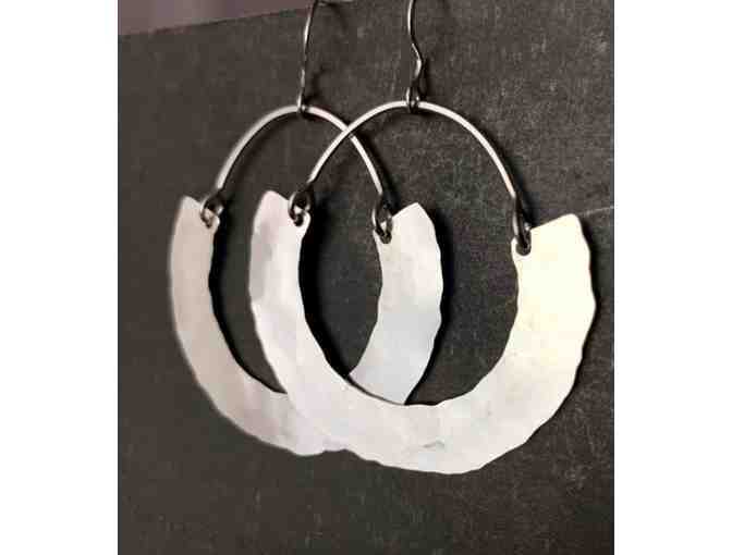 Two Pairs of Hand-Made Earrings from Stelzer Metal Works and Autumn Design