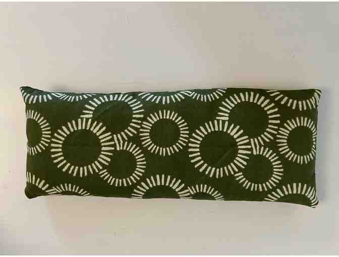 Hot/Cold Reusable Rice Pack - Green with Circles Pattern - Photo 1