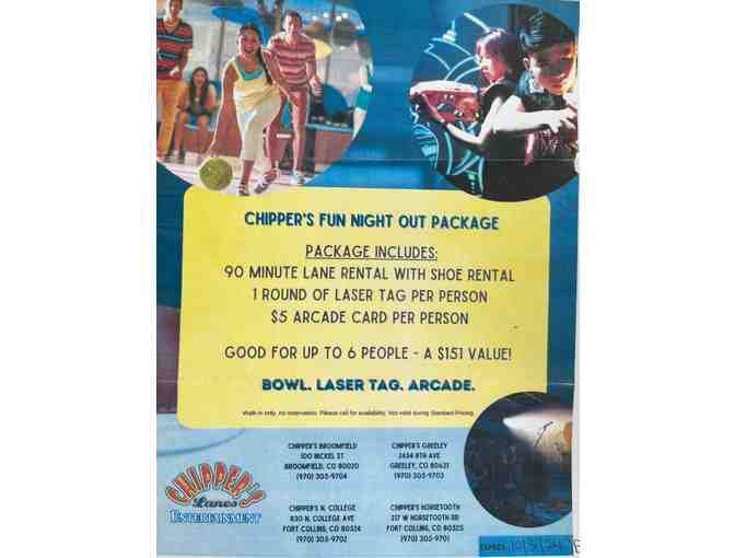 Chipper's Fun Night Out Package