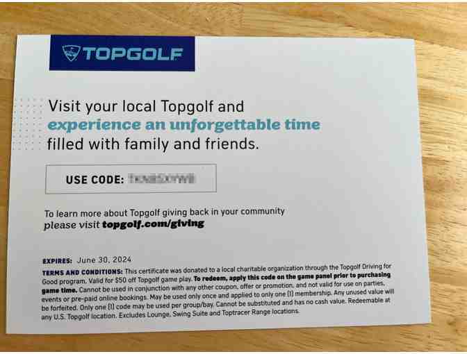 Topgolf $50 off game play certificate - Photo 5