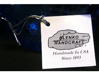 Small Crackled Star Bowl created by Blenko Glass Company