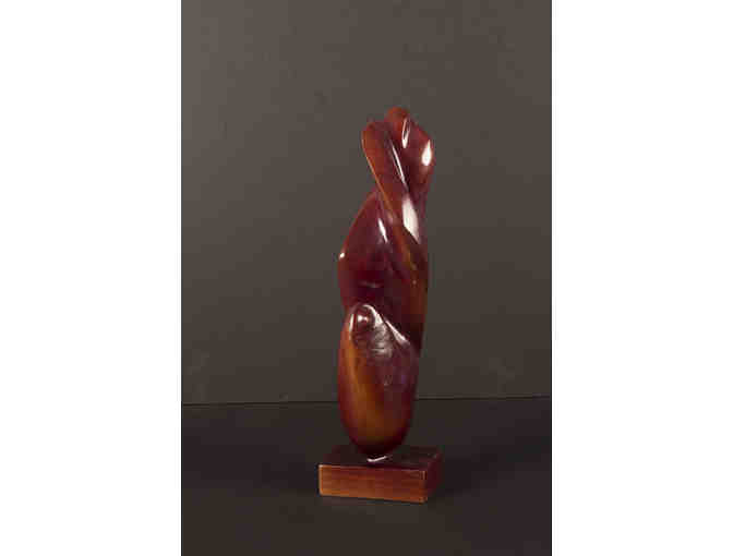 Mahogany Bird Figurine