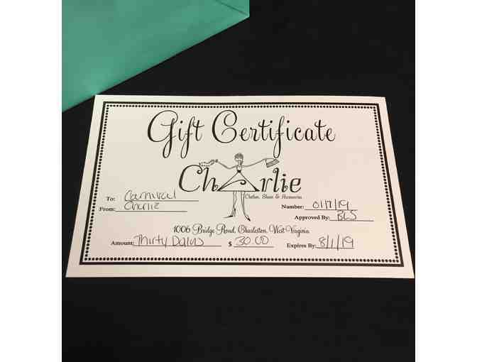 Gift Certificate to Charlie Boutique