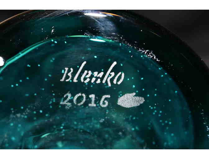 Blenko Turquoise Decanter Bottle