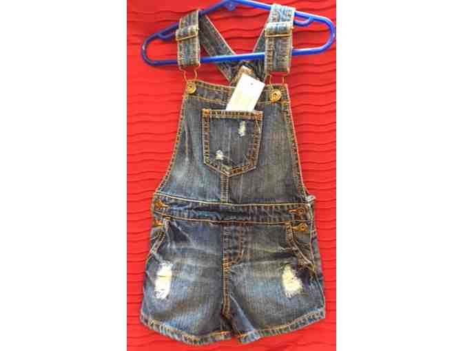 Guess Inc Kid's Distressed Jean Jacket in Size 3T & Distressed Jean Overalls in Size 3T