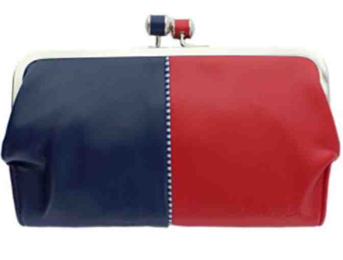 Nautica Women's Le Mar RFID Soft Frame Clutch Wallet in Red/Indigo