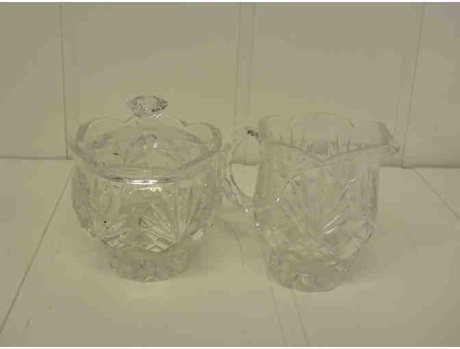 Set of Clear Crystal Glass Dishes