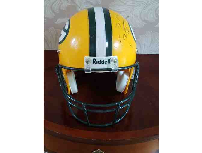 Game-Worn, Autographed Brett Favre Green Bay Packers Helmet