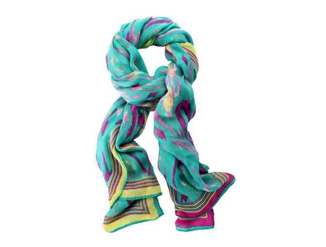Stella and Dot Palm Spring Ikat Scarf - TURQUOISE