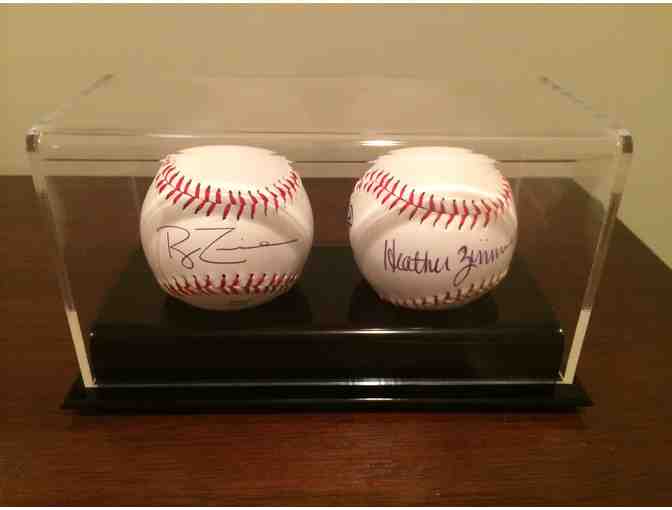 Dual Baseball Set signed by Washington National Ryan Zimmerman and his wife Heather