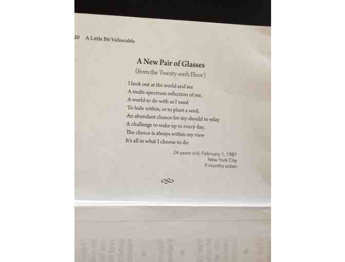 'A New Pair of Glasses'  Janine Turner's Poem,  Autographed and Custom Framed