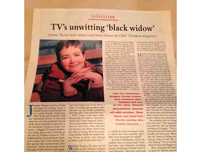 'USA Weekend' Delightful 1992 Interview by Nancy Spiller!  Autographed by Janine!