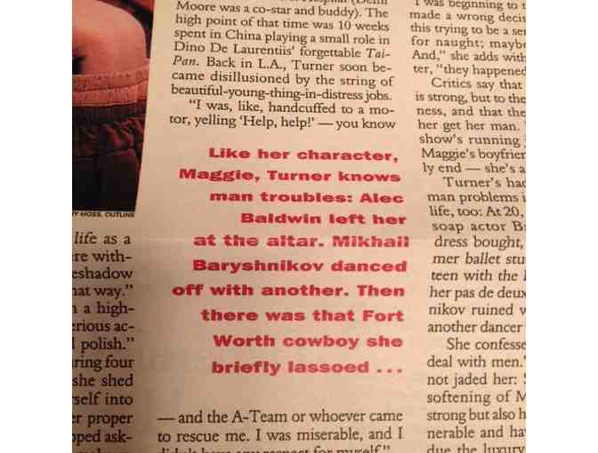 'USA Weekend' Delightful 1992 Interview by Nancy Spiller! Autographed by Janine!